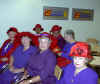 Audience waiting room.  First row, l-r: Betty, Nelda, Barbara, Carla  Second row, l-r: Fenella, Pat, Dee