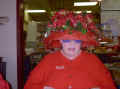 Queen Jill's new Christmas hat.  She even put bells on it!