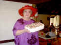 Queen Jill with "Death By Chocolate" cake!