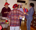 Carol, Rose, and Murphy.  Dianne's beautiful back and new red & purple cap.