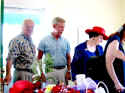 Surprise!  In walks hubby Larry, brother Randy, and daughter Tammy (barely in photo), and grandson Andy (not in photo)